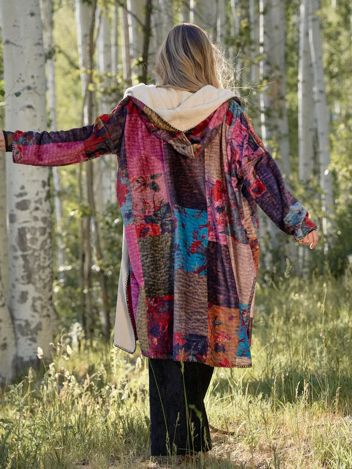 Cozy Blanket Kimono - Jewel Quilt Multi Long Length-view 2