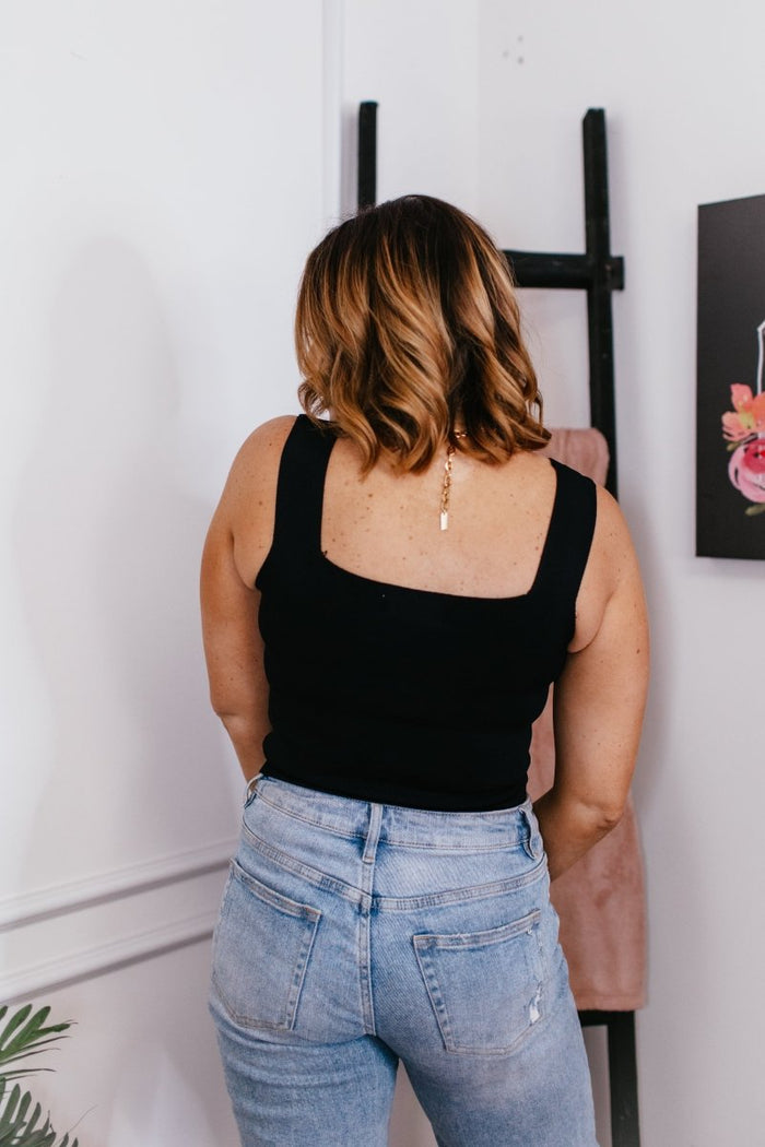 Crop & Cozy Top in Black - Macoma Boutique110 Tanks