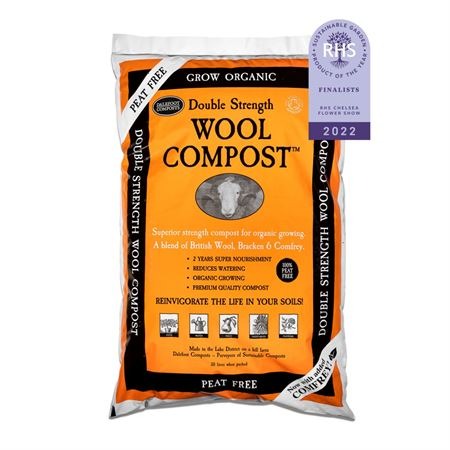 Peat-free Wool Compost in 30L large bag.