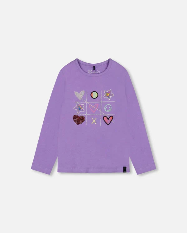 Deux Par Deux Long Sleeve Tee - Purple