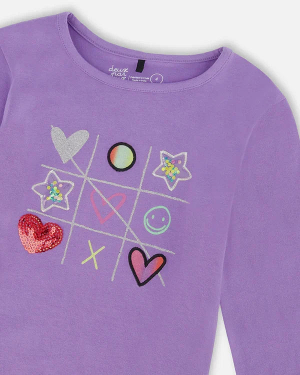 Deux Par Deux Long Sleeve Tee - Purple