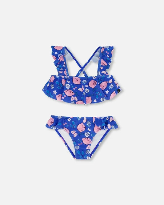 Deux Par Deux Two Piece Swimsuit - Printed Lemon