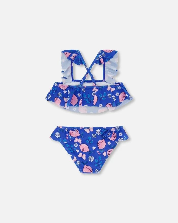 Deux Par Deux Two Piece Swimsuit - Printed Lemon