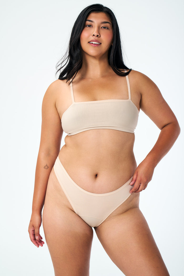 Beige | Model is wearing bra size M and undie size L