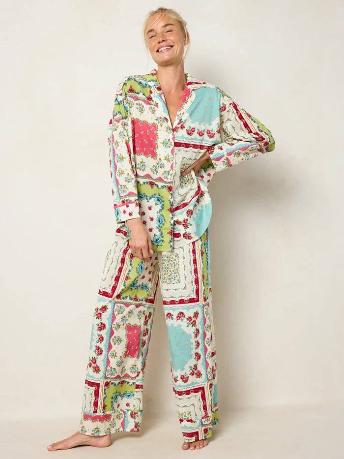 Dreamy Cotton Pajama Set - Handkerchief Mix-view 3