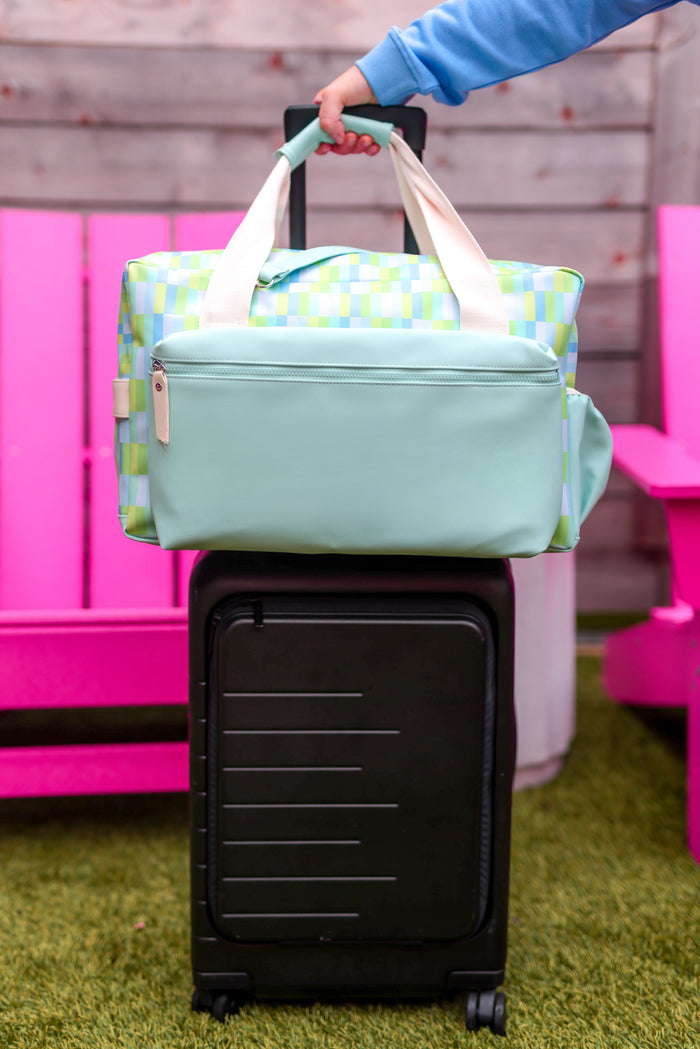 Duffle Bag - Watercolor WITHOUT Customization (Blue/Green)