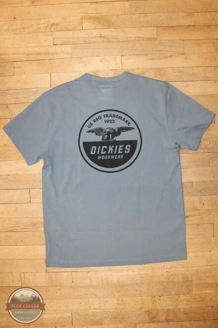 Dickies A862C Eagle Short Sleeve T-Shirt in Light Blue, back view
