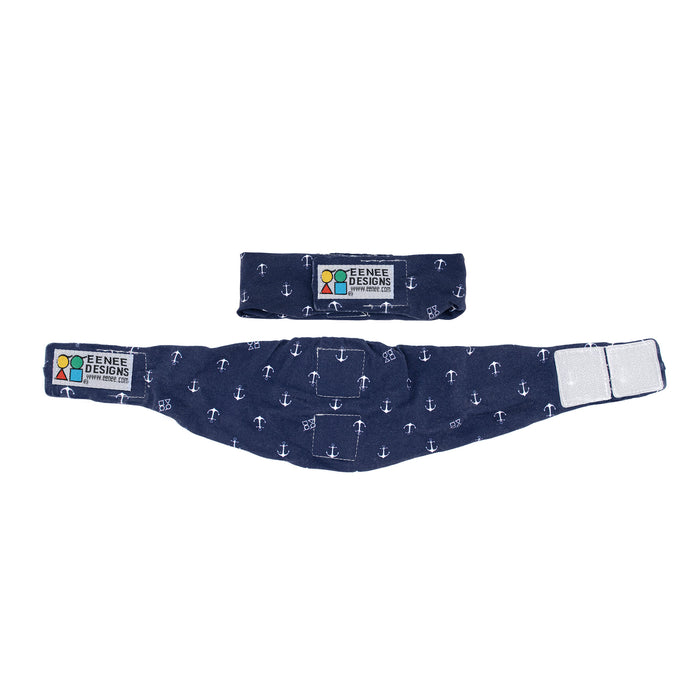 Small, medium and large tummy band to help hold compostable nappy on baby