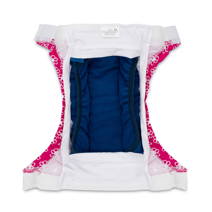Reusable blue liner in a compostable nappy