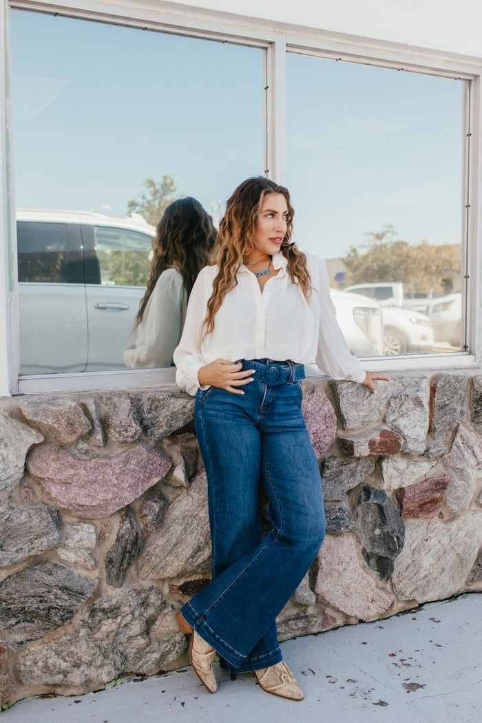 Effortless Chic Satin Top - Macoma Boutique120 Long Sleeve
