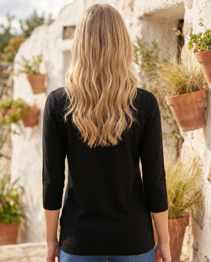 ella-knit-3-4-sleeve-top-black-2