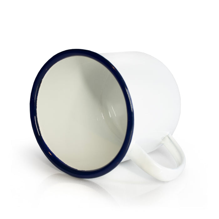 Enamelled metal cup