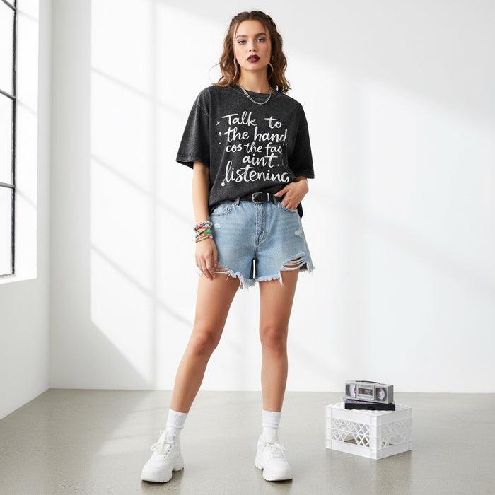 ETC 90's Nostalgic 'talk to the hand' vintage tee