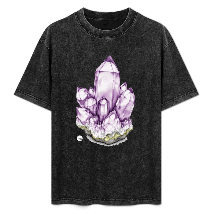 ETC Amethyst Crystal Acid Wash Tee