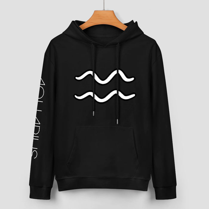 ETC Aquarius Zodiac Sign Cotton Hoodie