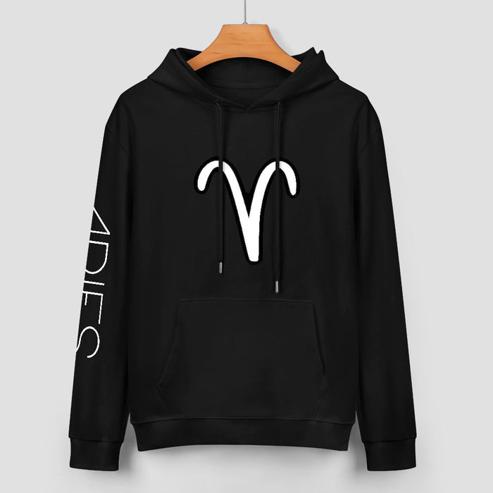 ETC Aries Zodiac Sign Cotton Hoodie