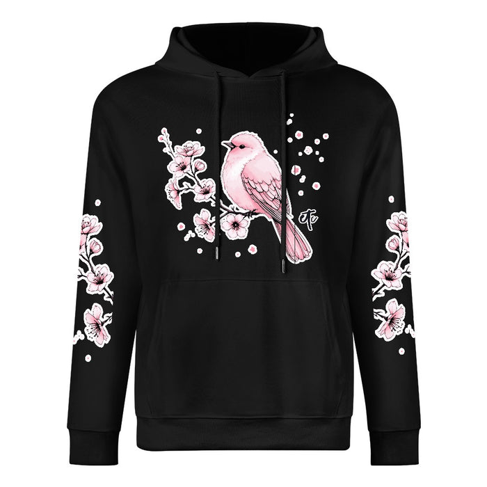 ETC Black - Pink Blossom Cotton Hoodie