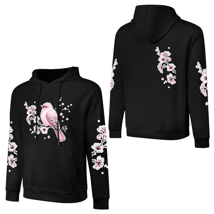 ETC Black - Pink Blossom Cotton Hoodie