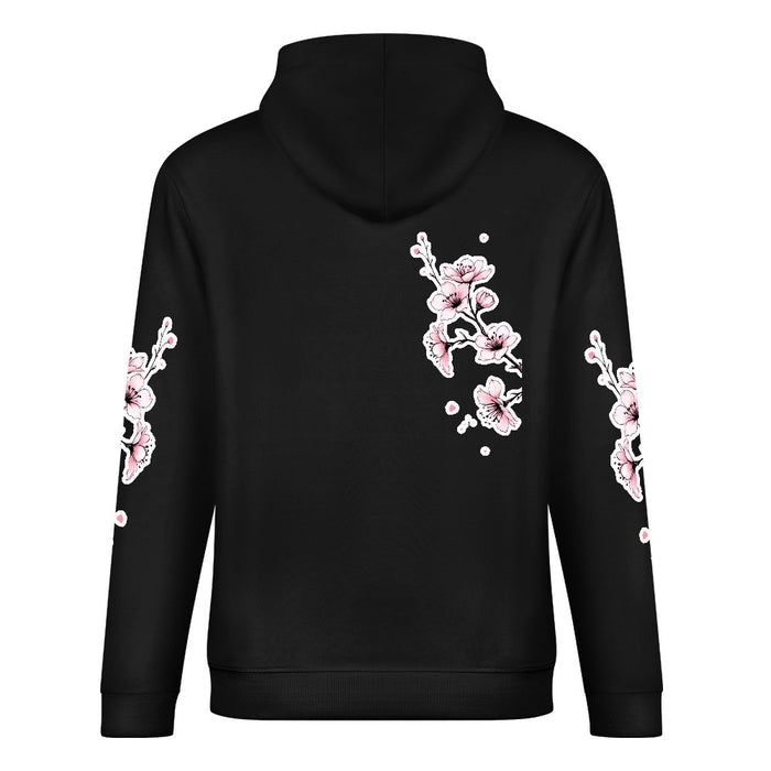ETC Black - Pink Blossom Cotton Hoodie