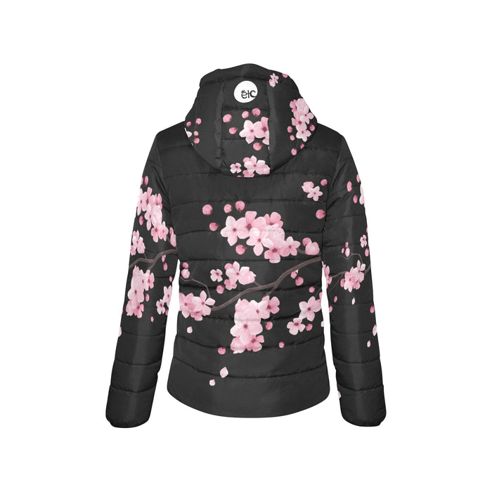 ETC Black Cherry Blossom Puffer Jacket