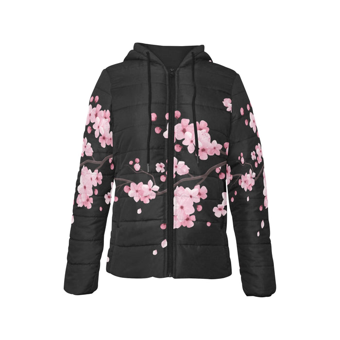 ETC Black Cherry Blossom Puffer Jacket