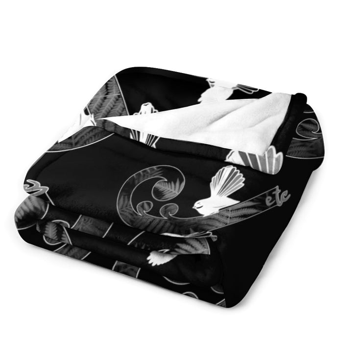 ETC Black Fantail Fern Blanket 2m x1.5m
