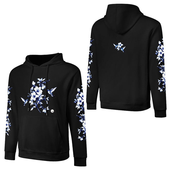 ETC Black Hummingbird Silhouette Cotton Hoodie