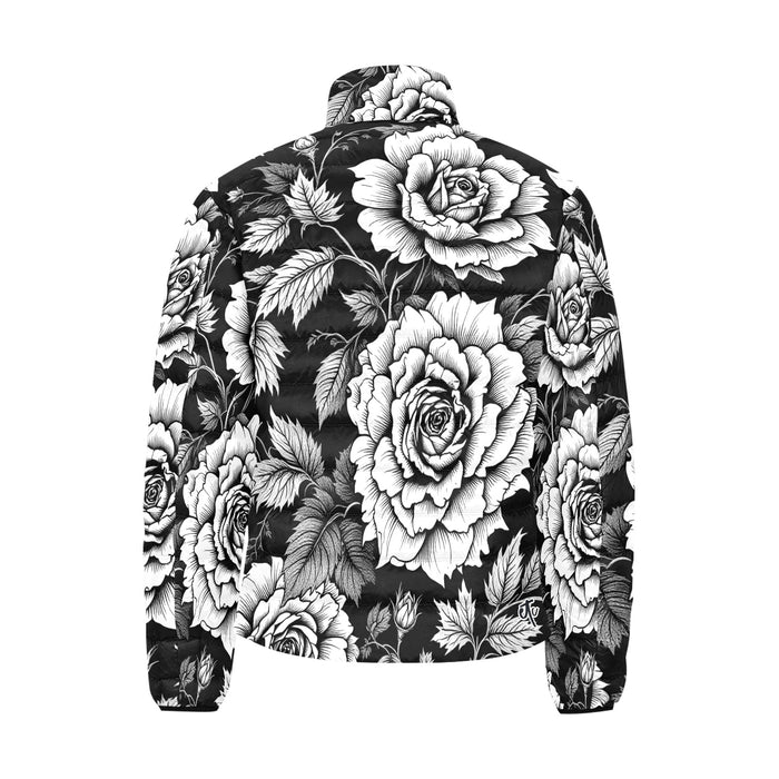 ETC Black & White Floral Lightweight Puffer Jacket