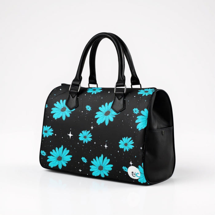ETC Blue Daisies Barrel Handbag