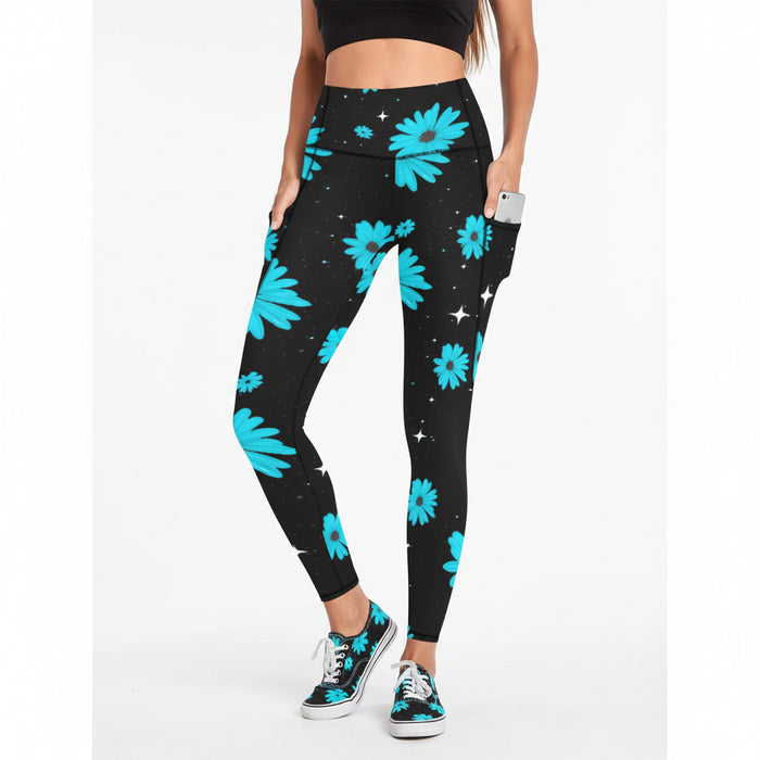 ETC Blue Daisies Leggings