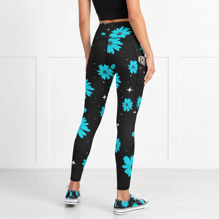 ETC Blue Daisies Leggings