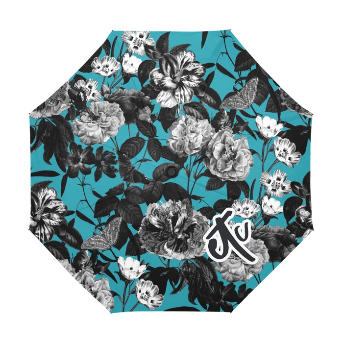ETC Blue Floral Butterflies Anti-UV Umbrella