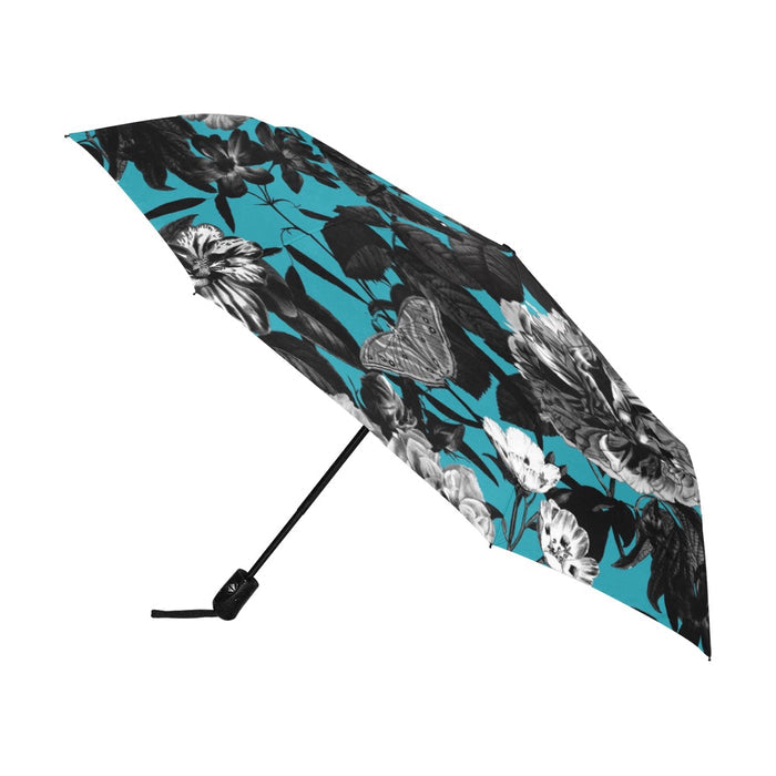 ETC Blue Floral Butterflies Anti-UV Umbrella