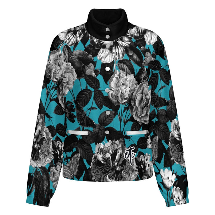 ETC Blue Floral Butterflies Plush Jacket