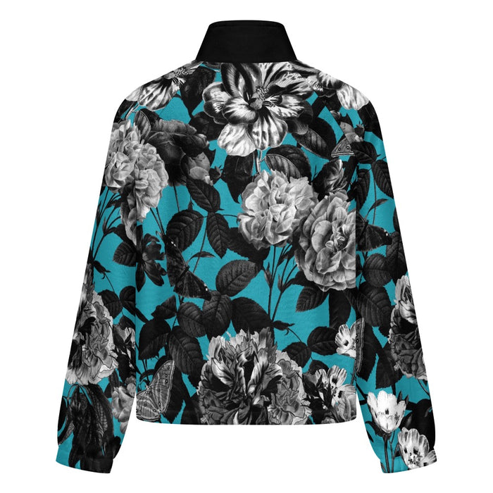 ETC Blue Floral Butterflies Plush Jacket