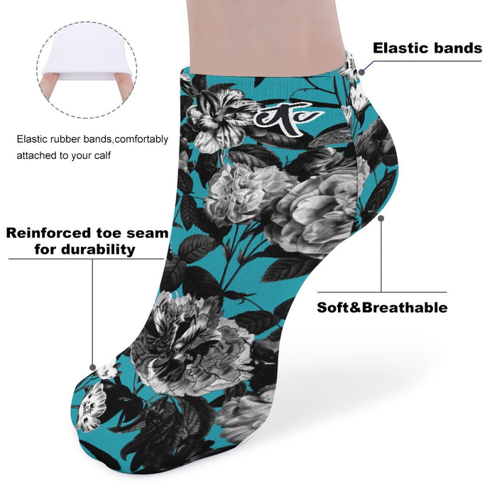 ETC  Blue Floral Butterflies Socks - 5 Pack