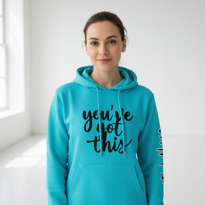 ETC Blue You've got this Cotton Hoodie