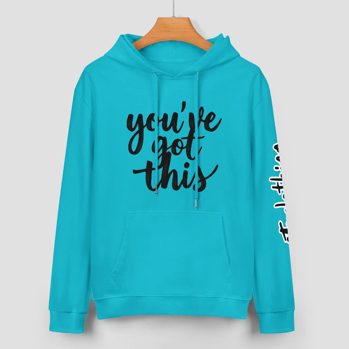ETC Blue You've got this Cotton Hoodie