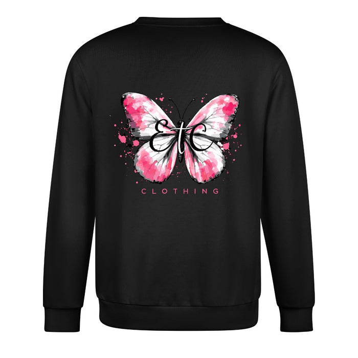 ETC Butterfly Cotton Crew - Black