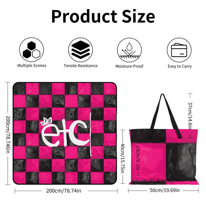 ETC Checkered Picnic Blanket