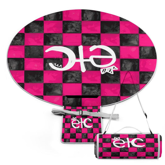 ETC Checkered Round Picnic Mat