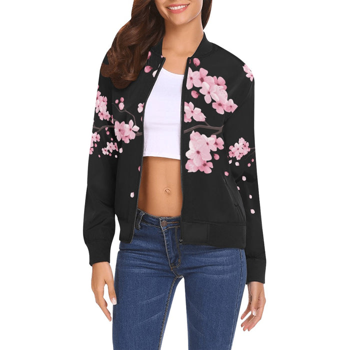 ETC Cherry Blossom Bomber jacket