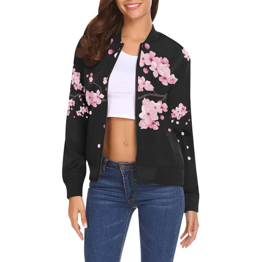 ETC Cherry Blossom Bomber jacket