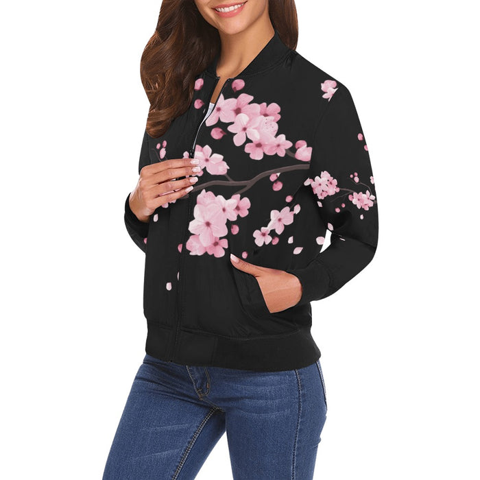 ETC Cherry Blossom Bomber jacket