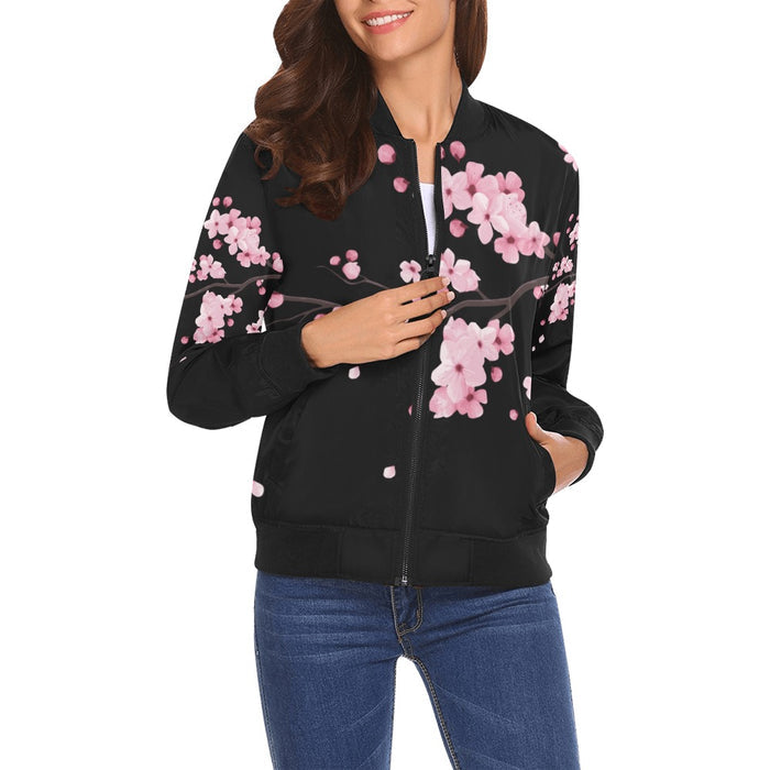 ETC Cherry Blossom Bomber jacket