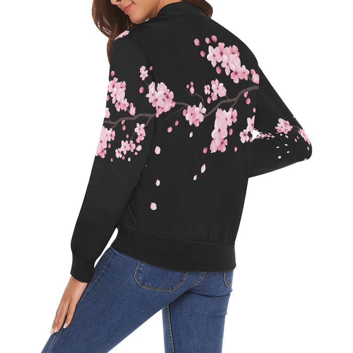 ETC Cherry Blossom Bomber jacket