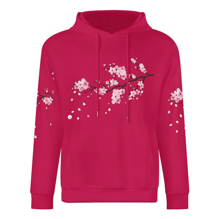 ETC Cherry Blossom Deep Pink Cotton Hoodie