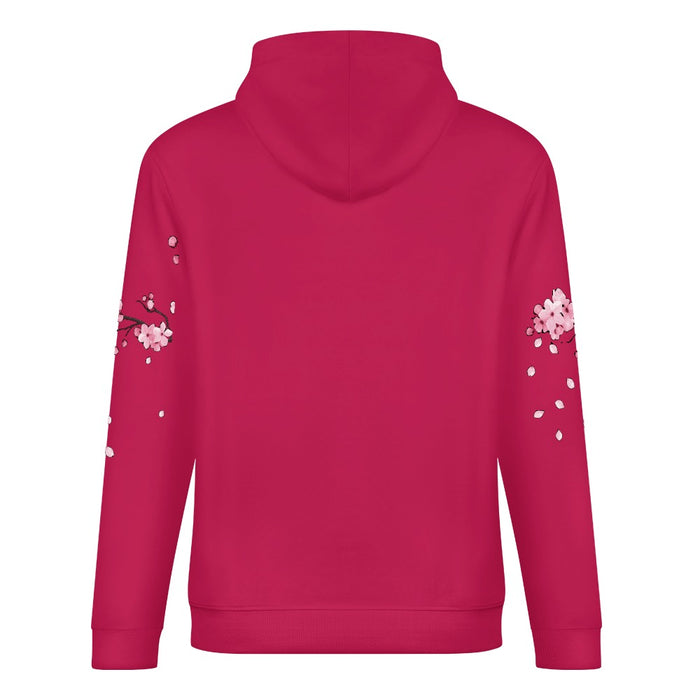ETC Cherry Blossom Deep Pink Cotton Hoodie