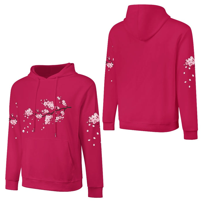 ETC Cherry Blossom Deep Pink Cotton Hoodie