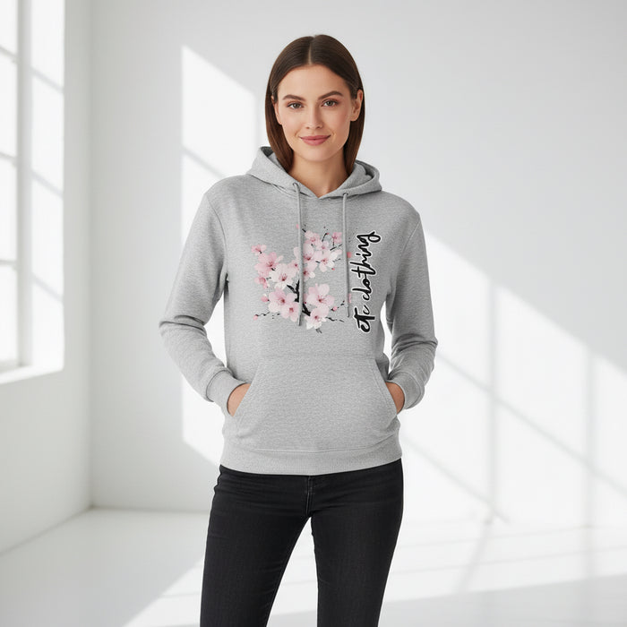 ETC Cherry Blossoms Heather Grey Hoodies